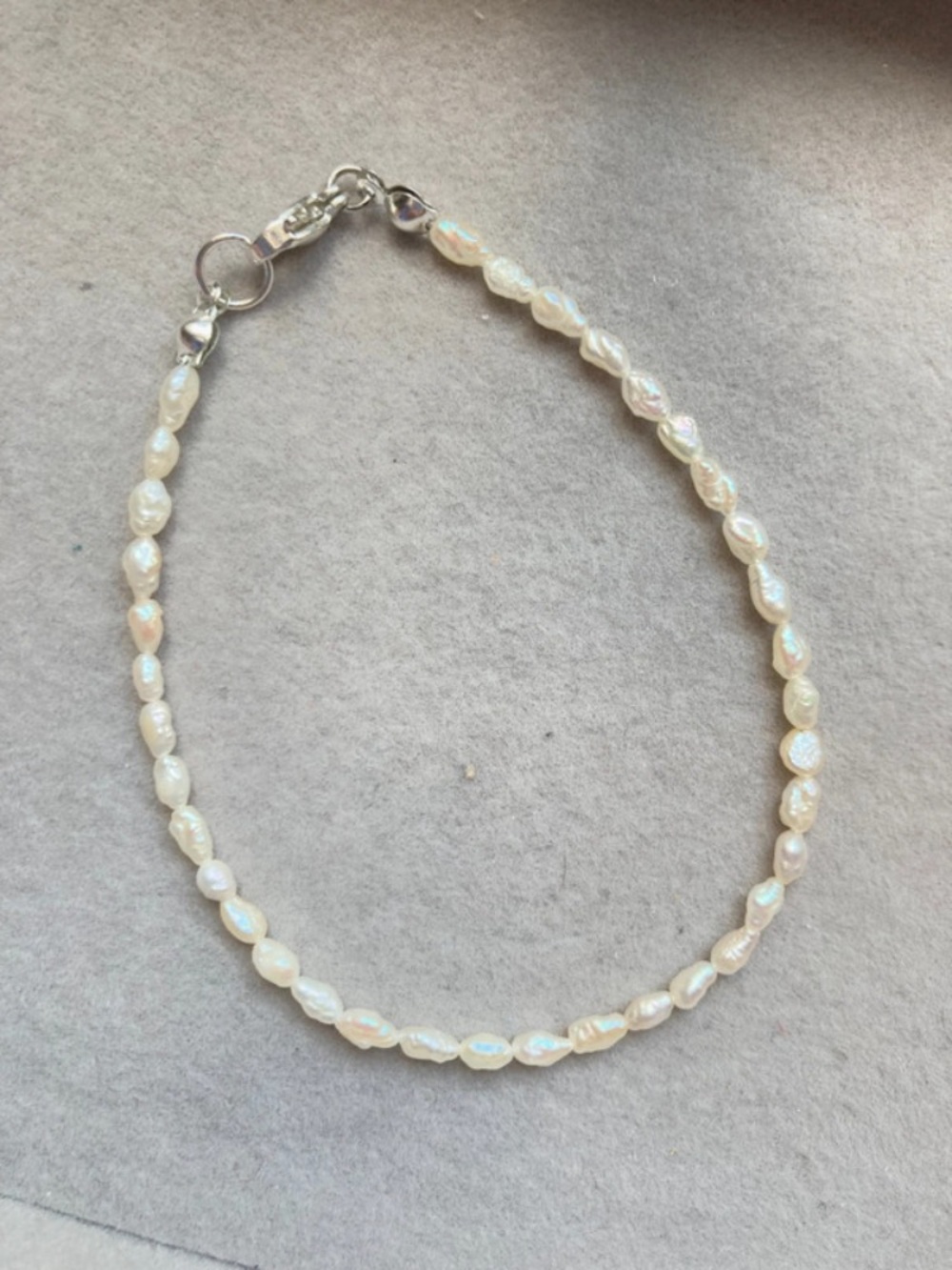 Genuine Freshwater Pearl Beaded Bracelet - White Pearlescent